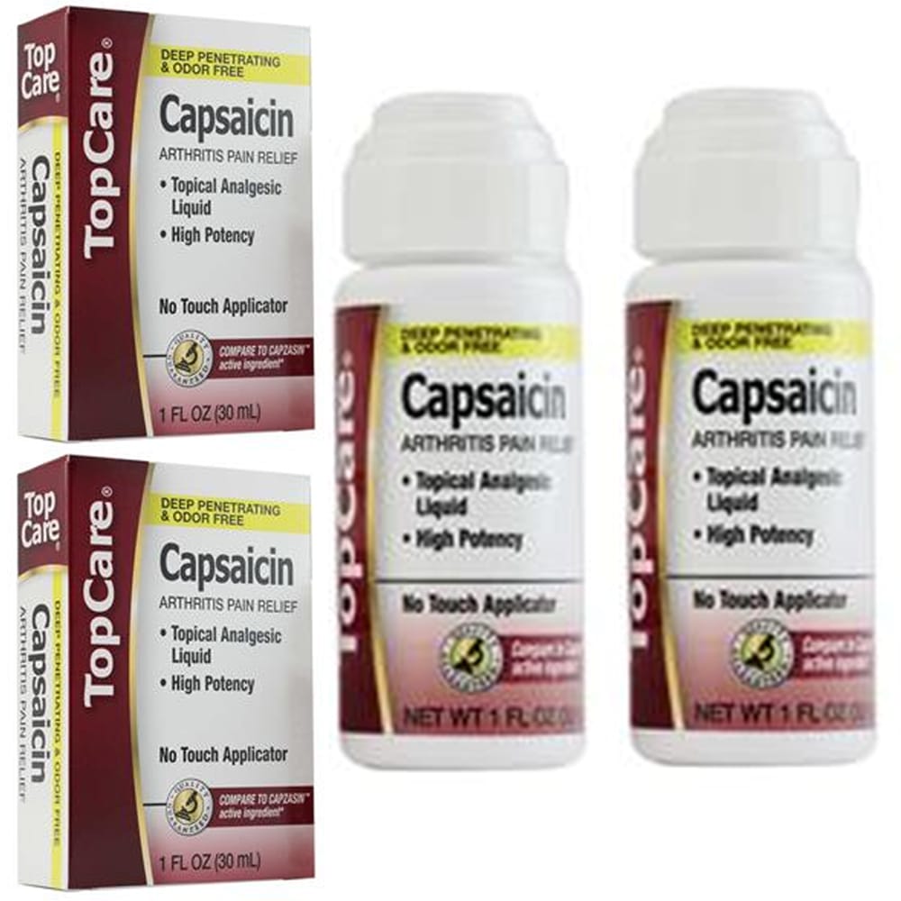 2 Capsaicin Arthritis Pain Relief Topical Analgesic Liquid High Potency ...