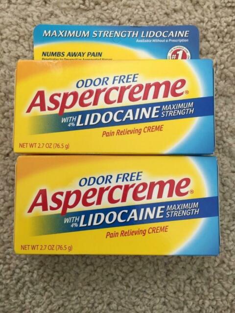 2 pack Aspercreme Pain Relieving Cream Lidocaine Arthritis Backache