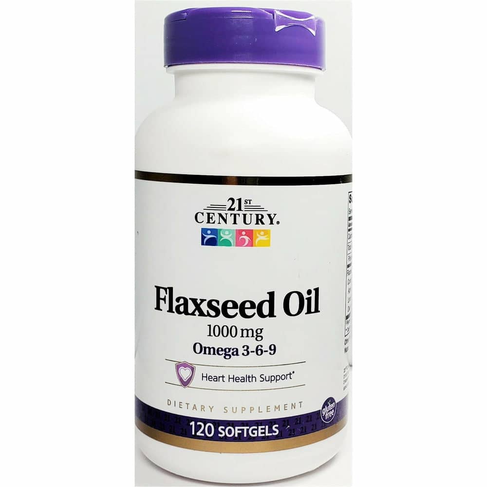 21st Century Flaxseed Oil, 1000 mg 120 Softgels  Hargraves Online ...