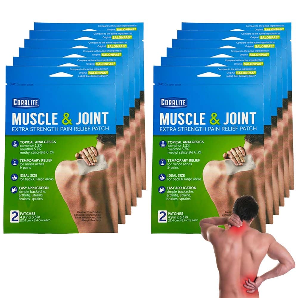24 x Pain Relieving Patches External Arthritis Muscle Joint Back Aches ...