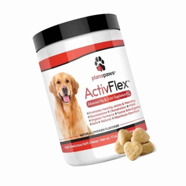 Activflex Best Glucosamine for Dogs Safe Arthritis Pain Relief 120 Soft ...