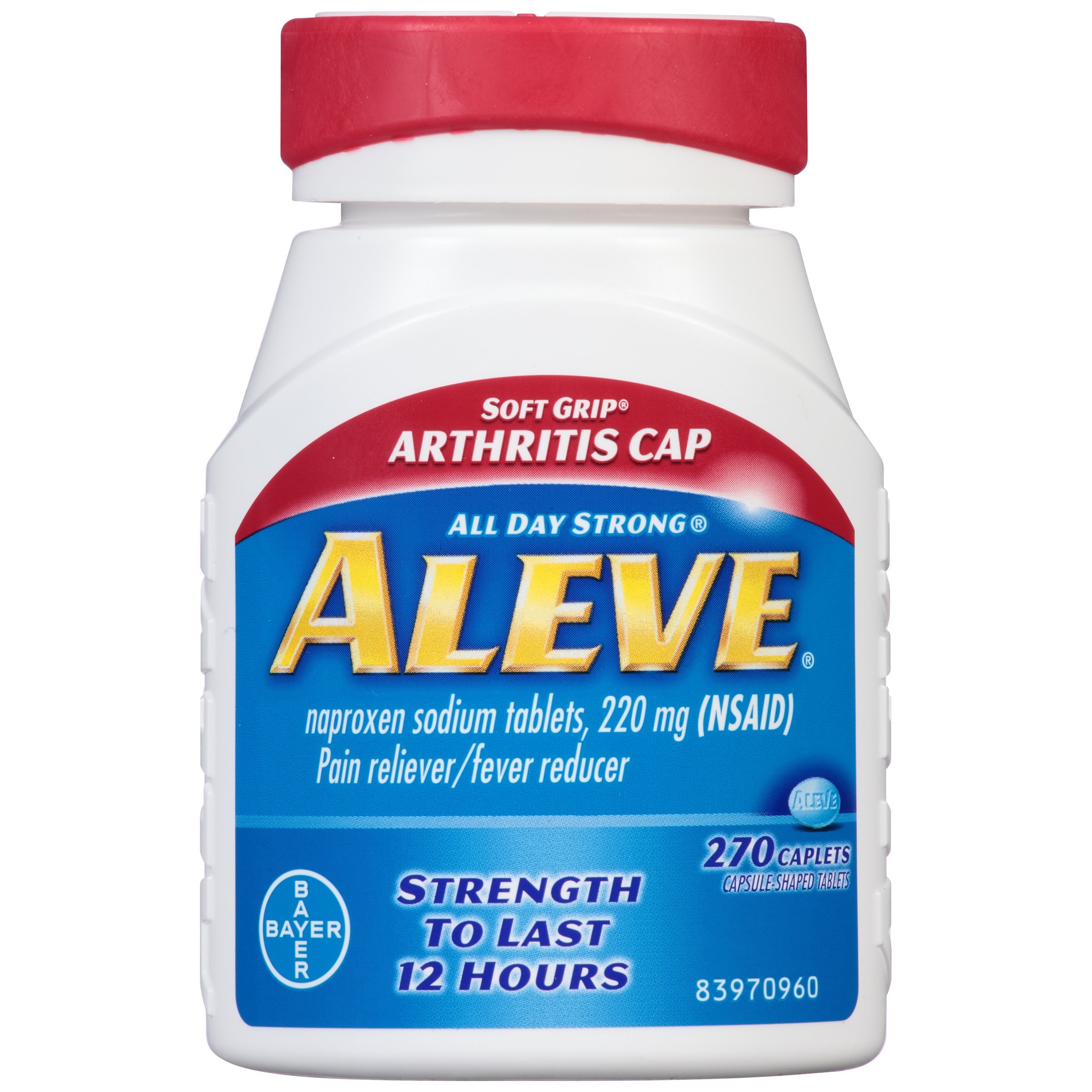 Aleve Soft Grip Arthritis Cap Caplets with Naproxen Sodium, 220mg ...