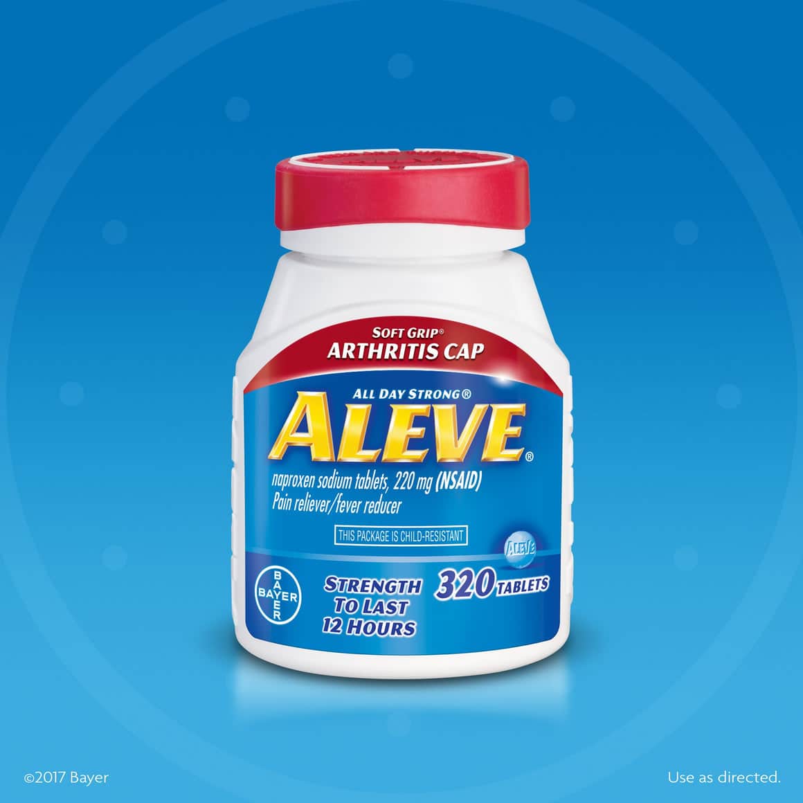 Aleve Soft Grip Arthritis Pain Reliever, 320 Tablets  LittleMore