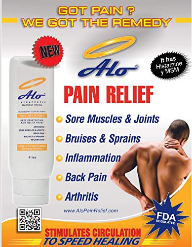 ALO Pain Relief Cream Therapy 4 oz for Arthritis Back Pain ...