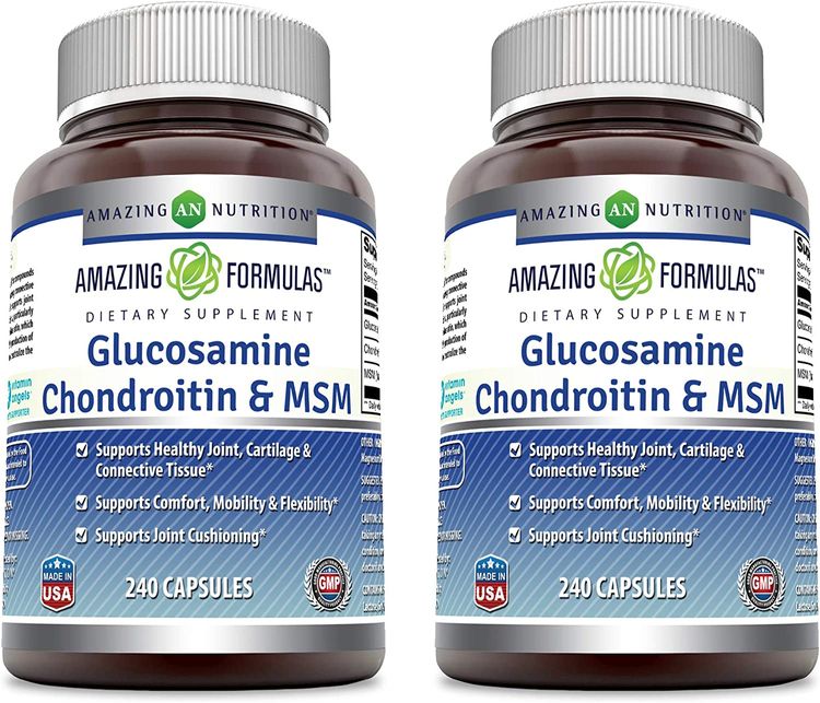 Amazing Formulas Glucosamine + Chondroitin + MSM for Healthy Joint ...
