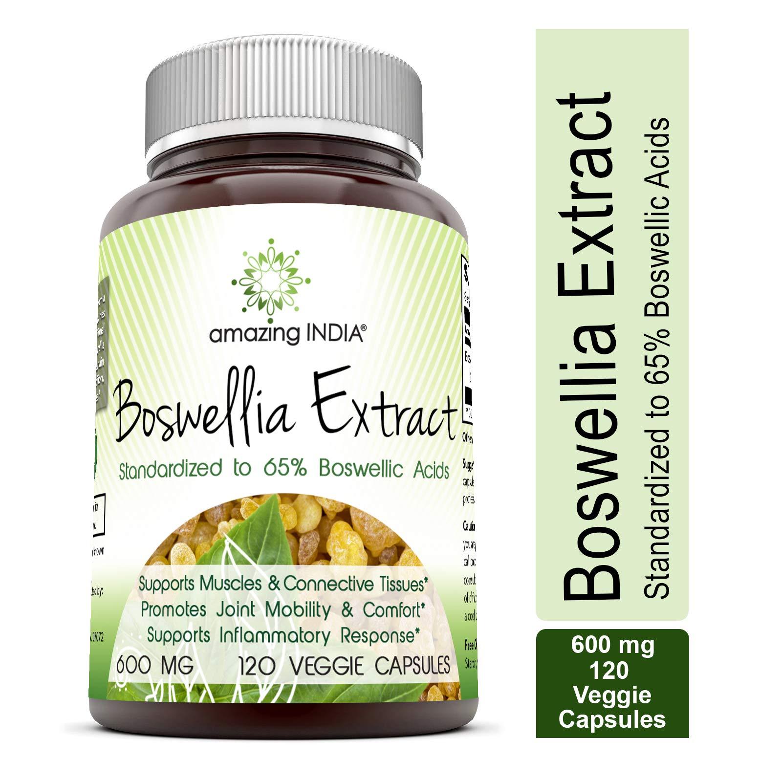 Amazing India Boswellia Extract 600 mg 120 Vegetarian ...