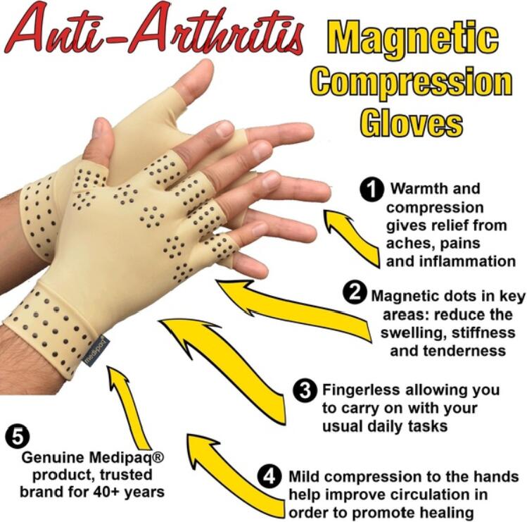 Anti Arthritis Hands Gloves Copper Therapy Compression Copper Gloves ...