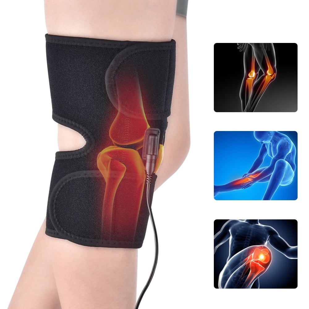 Arthritis Infrared Heated Knee Brace Knee Heating Pad Wrap Support ...