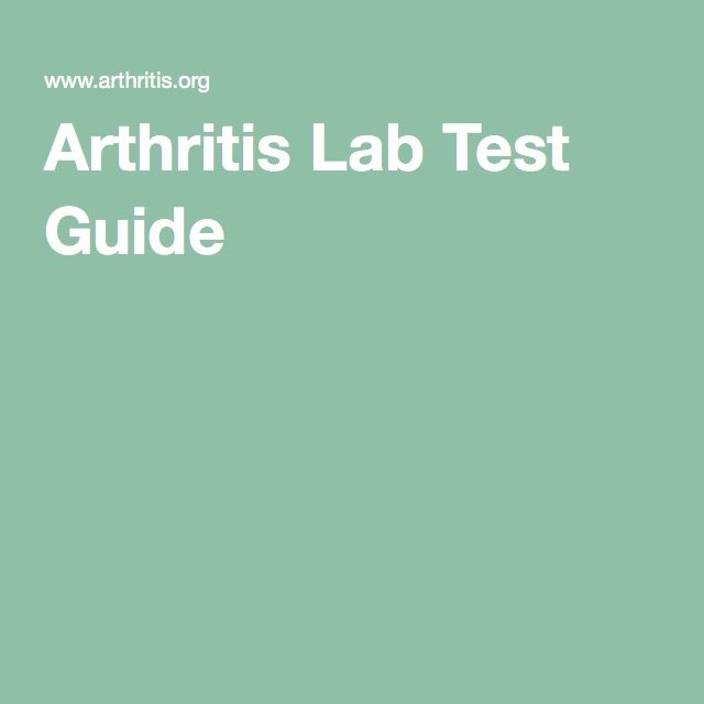Arthritis Lab Test Guide