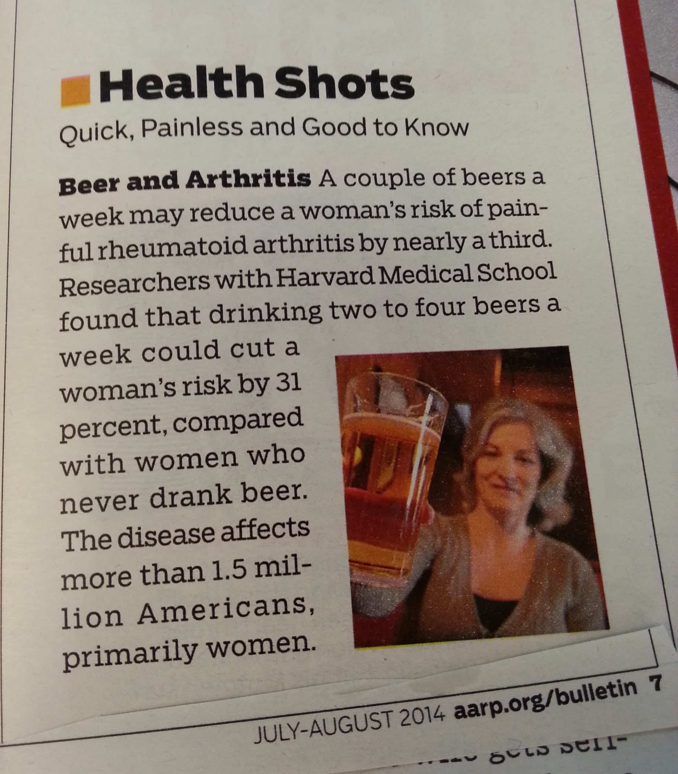 Beer Helps with Arthritis? Really?