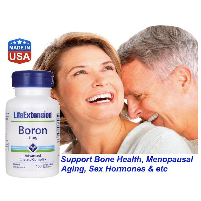 Boron 3mg, 100 Vcap, Bone Health, Arthritis, Menopausal, Vegetarian ...
