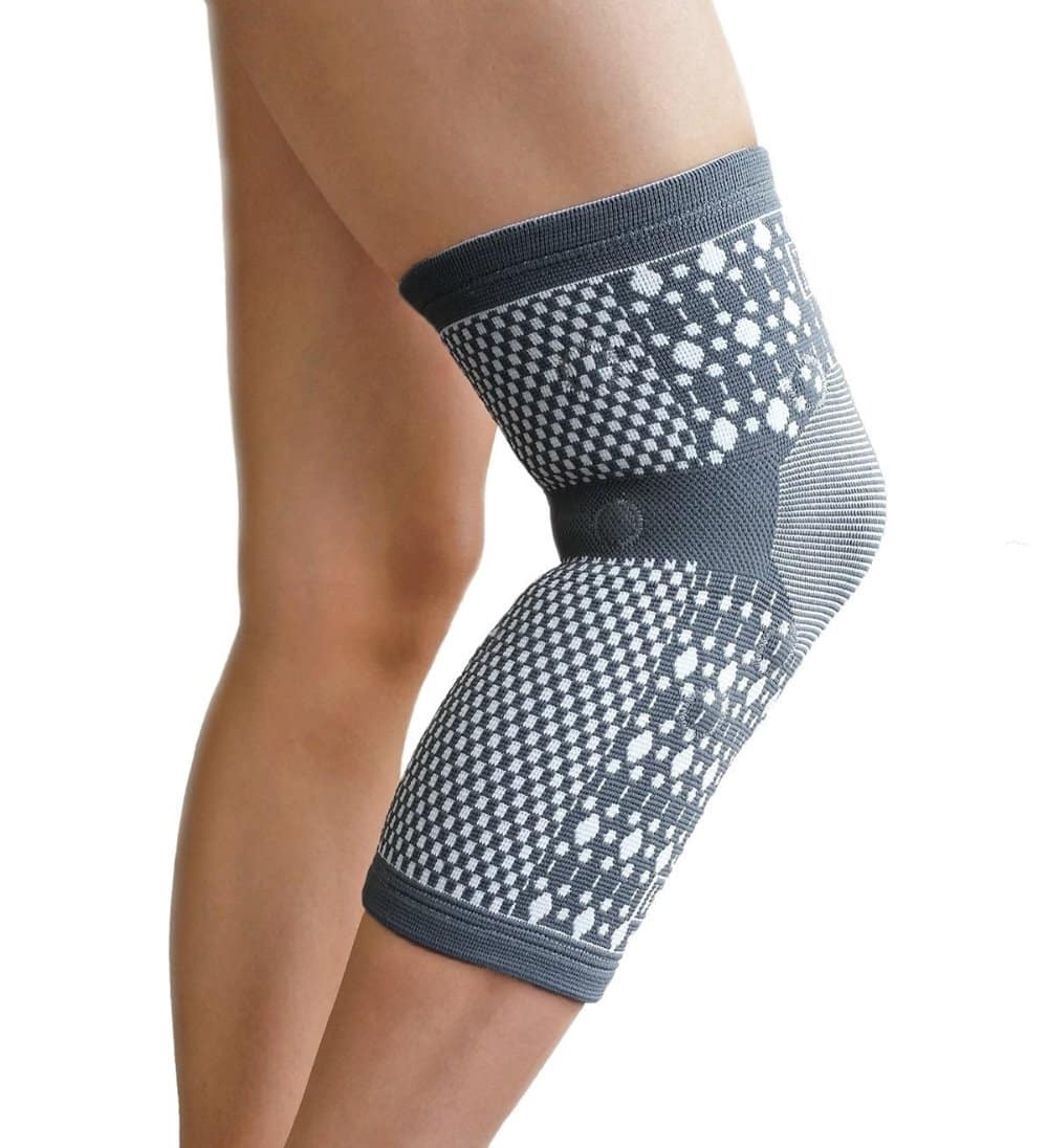Compression Knee Support Sleeve Pain Relief for Arthritis Unisex Grey ...