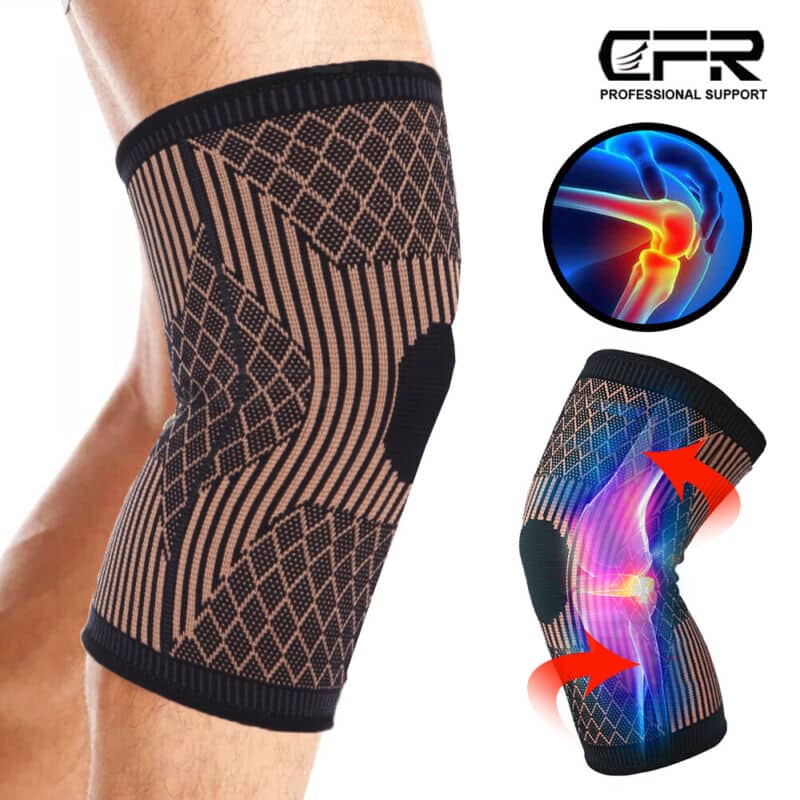 Copper Knee Sleeve Compression Brace Support Sport Joint Pain Arthritis ...