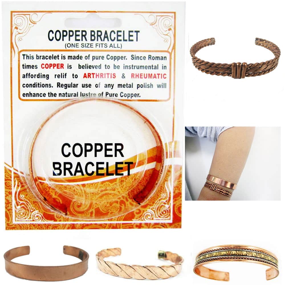 Copper Pain Relief Healing Therapy Arthritis Cuff Bracelet Bangle Women ...