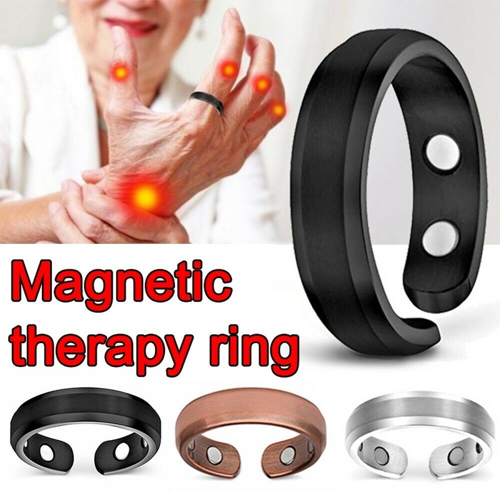 Elegant Titanium Magnetic Therapy Ring Pain Relief for Arthritis Carpal ...