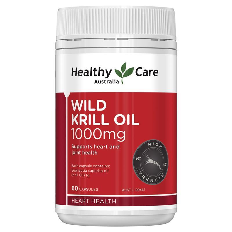 Healthy Care Wild Krill Oil 1000mg 60 Soft Capsules ...