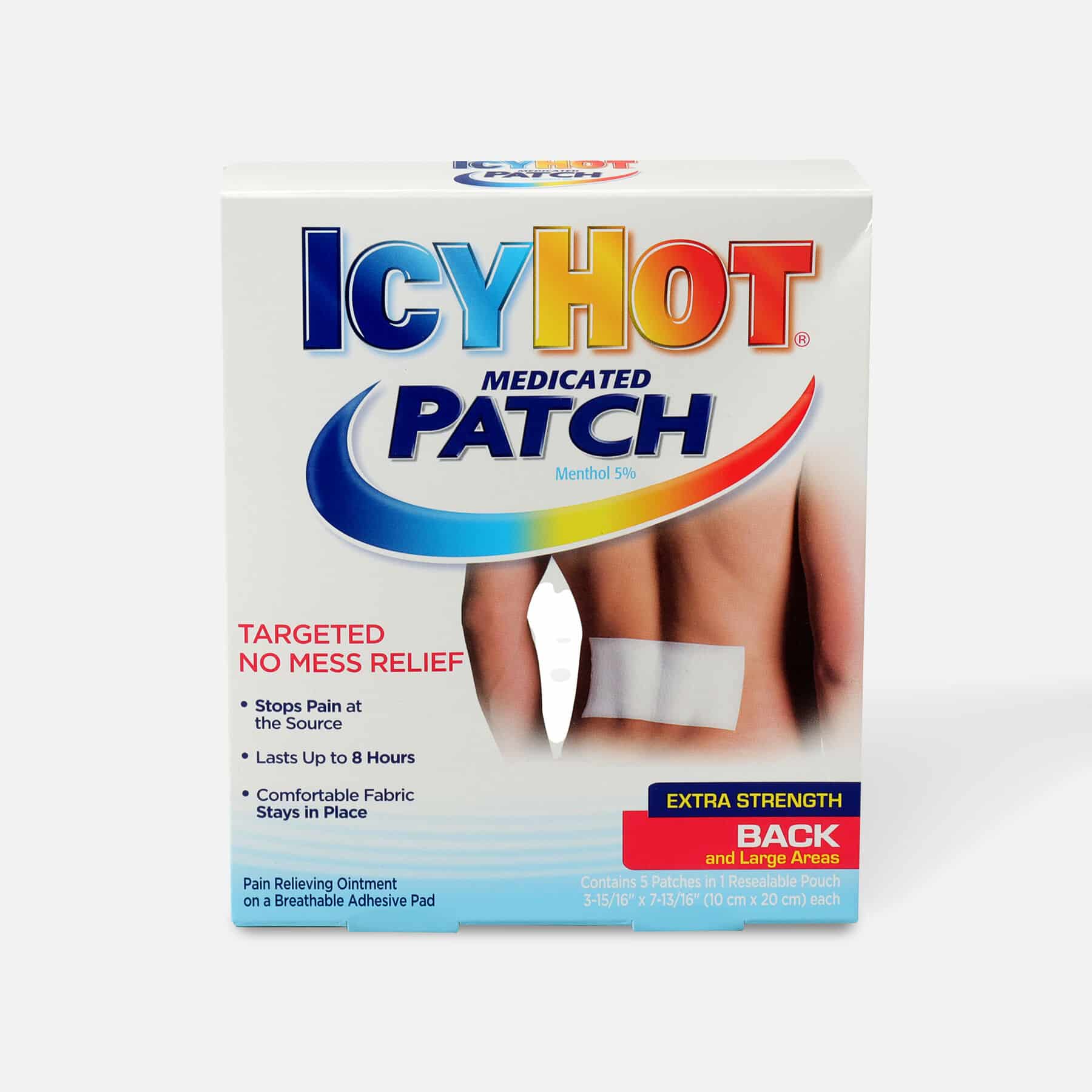Icy Hot Medicated Back Patch, 5 ct.
