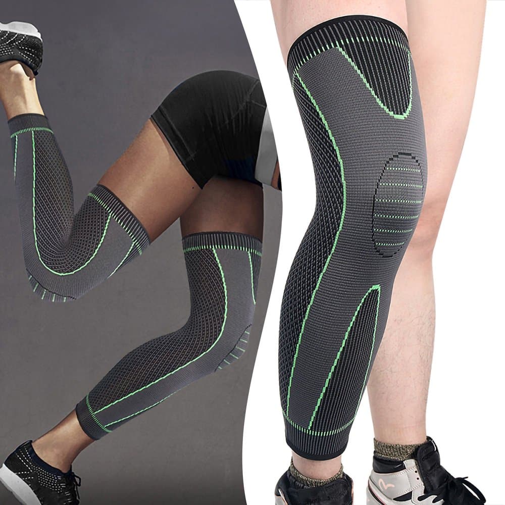 Knee Sleeve Compression Brace Support Elastic Muscle Arthritis Sport ...