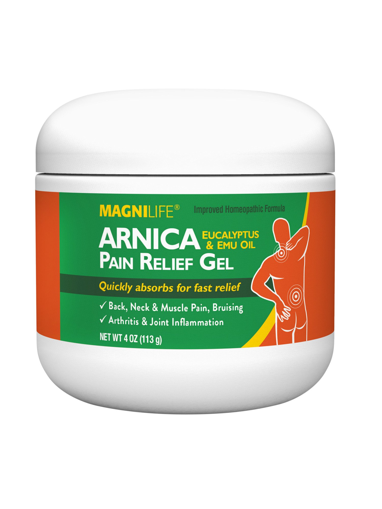 MagniLife Arnica Pain Relief Gel with Eucalyptus and Emu ...