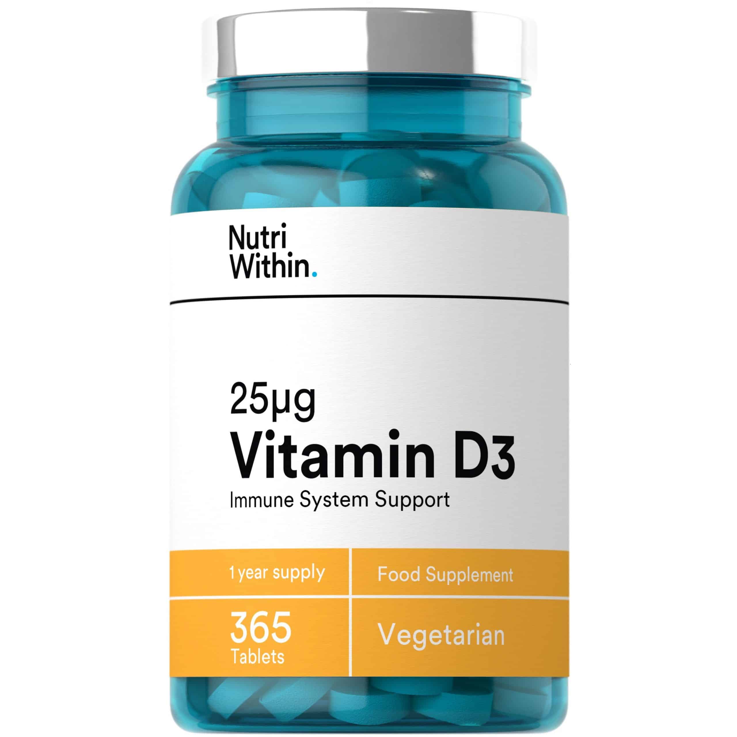 Nutri Within 25g Vitamin D3 365 Tablets