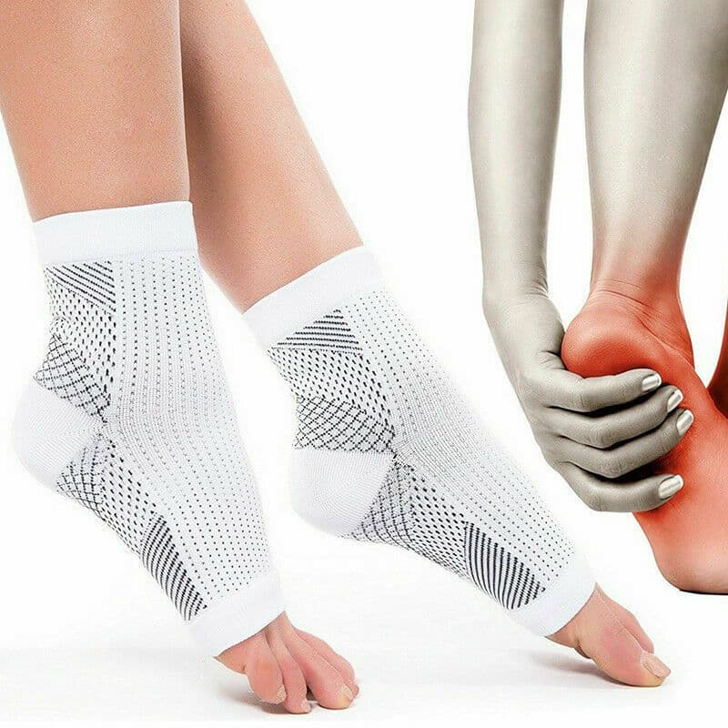 Pair Compression Ankle Socks Foot Heel Sleeve Arthritis Pain Relief ...