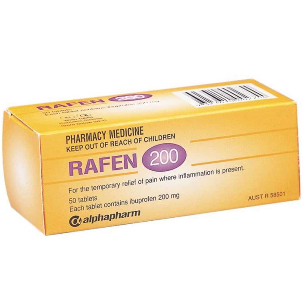 Rafen Ibuprofen 200mg 50 Tablets RD
