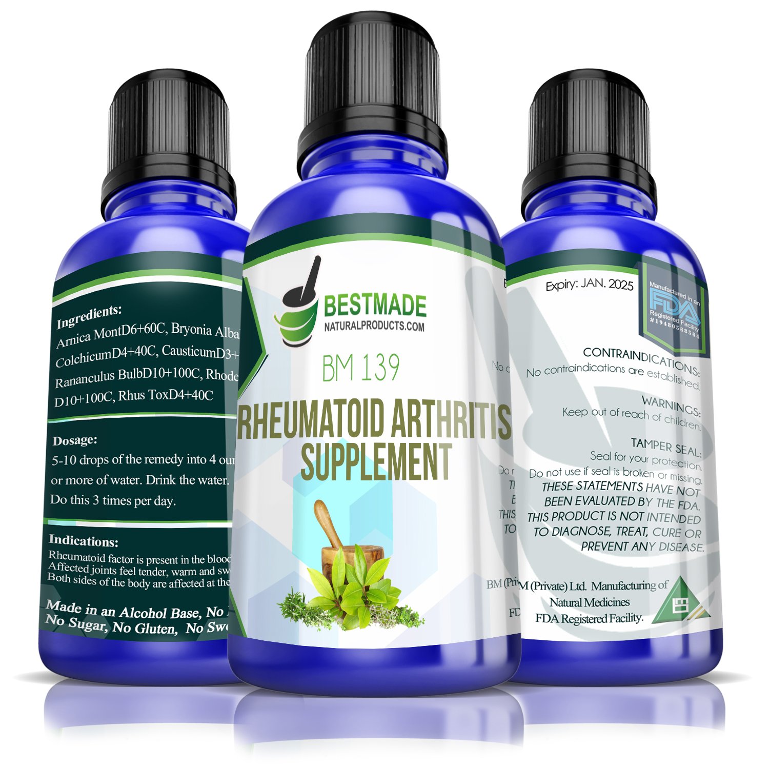 Rheumatoid Arthritis Supplement Natural Remedy (BM139)