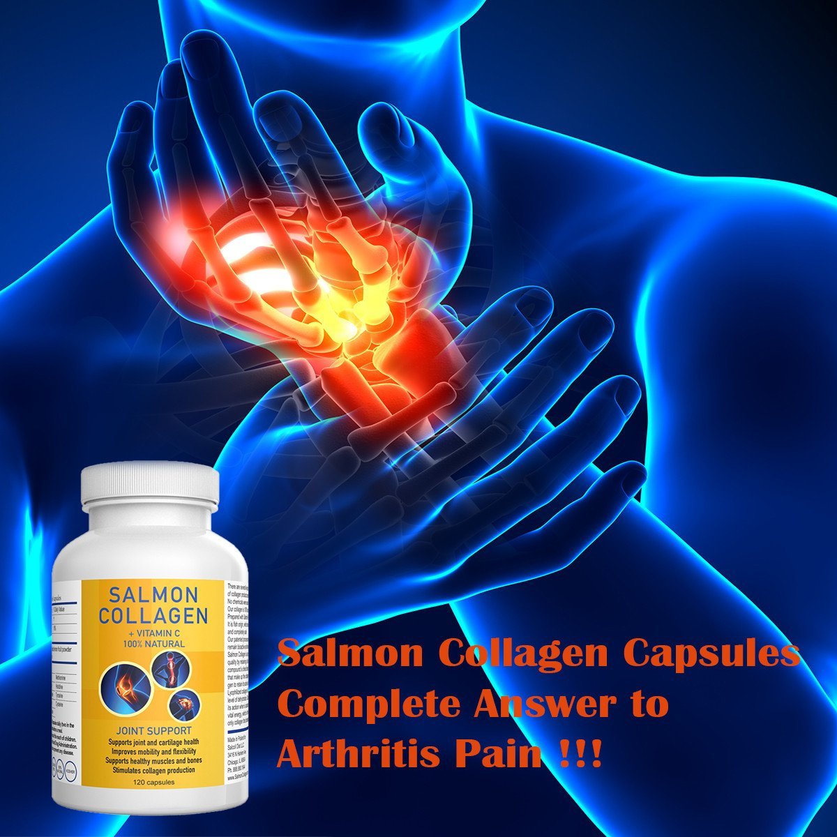 Salmon Collagen Supplement For Curing Arthritis In Hands
