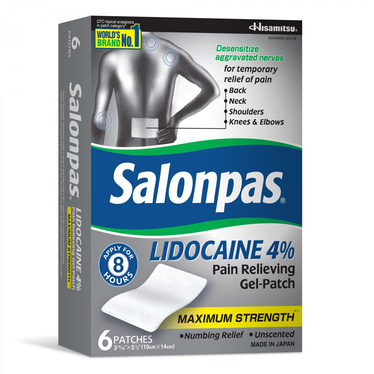 Salonpas Lidocaine Maximum Strength Pain Relieving Gel