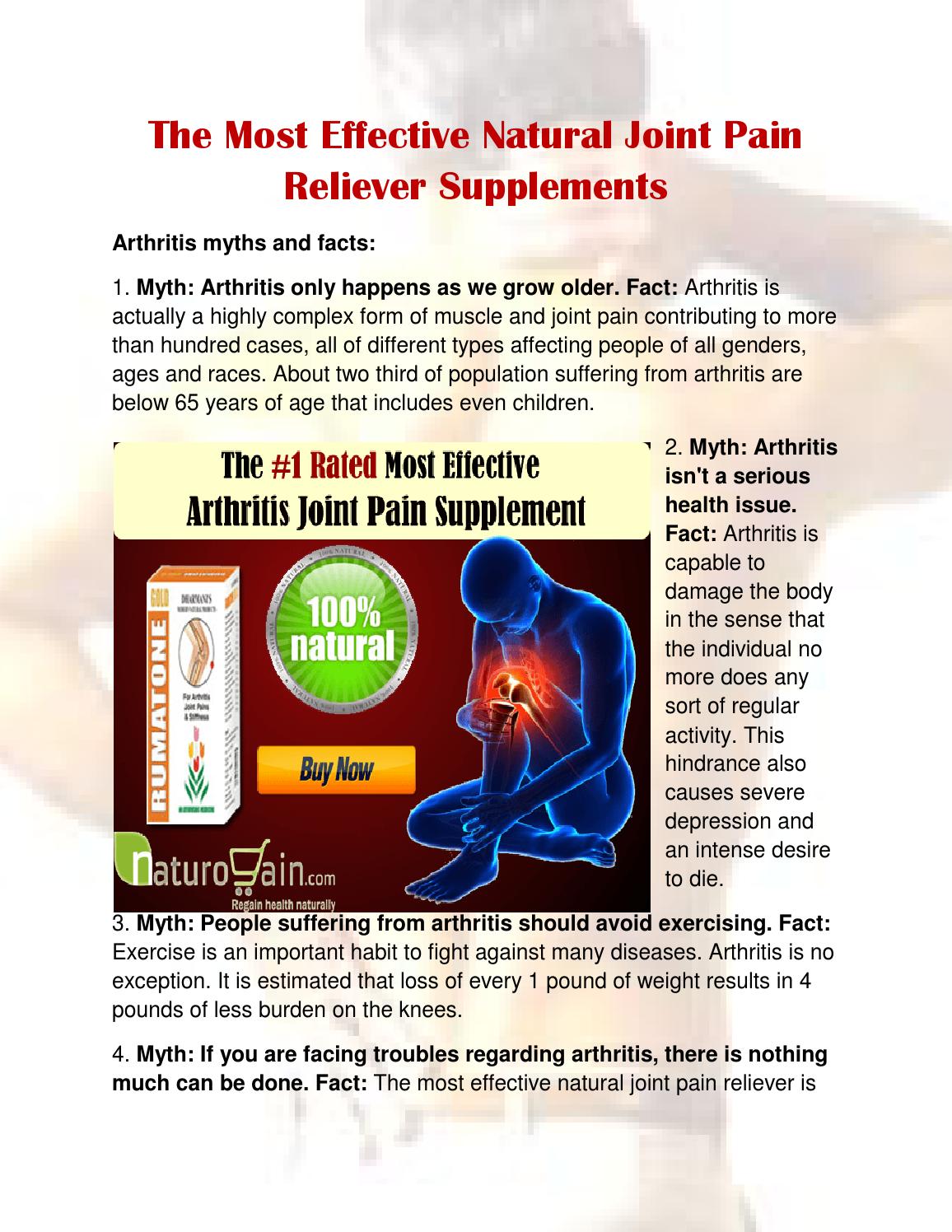 The Most Effective Natural Joint Pain Reliever Supplements by Aaric ...