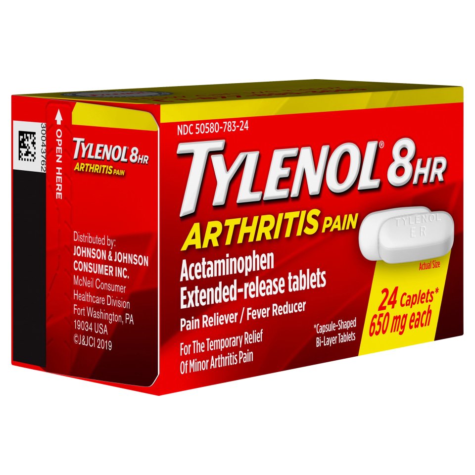 TYLENOL 8 HR Arthritis Pain Extended Release 650 mg Caplets 225 ea ...