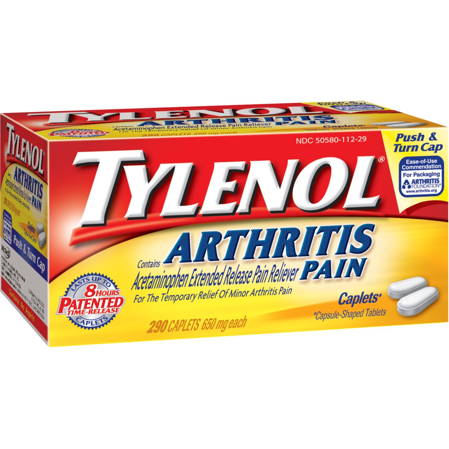 Tylenol Arthritis Acetaminophen 650 mg Extend Release Pain ...
