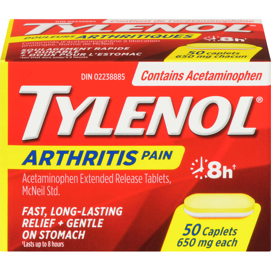 Tylenol Arthritis Pain Extended Release 650 mg Tablets (50 ...