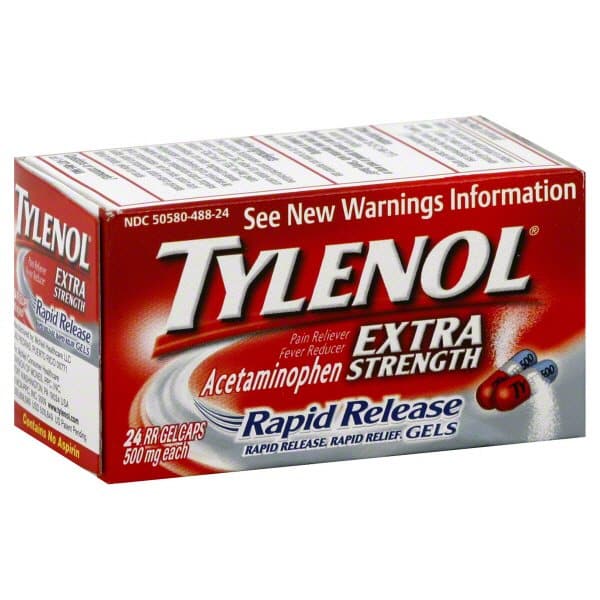 Tylenol Extra Strength Pain Reliever/Fever Reducer Acetaminophen 500 Mg ...