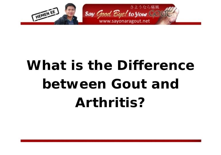 What is the difference between gout and arthritis
